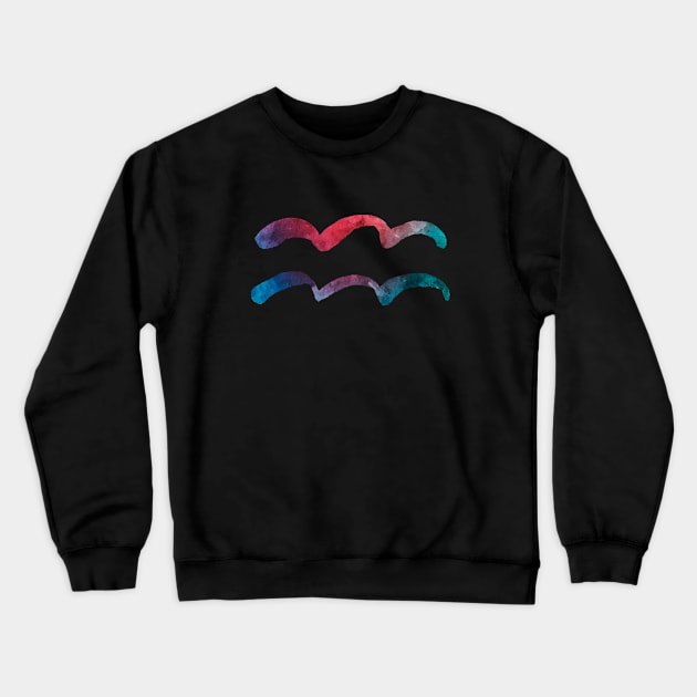 Aquarius sign horoscope zodiac astrology hand drawing Crewneck Sweatshirt by mohazain